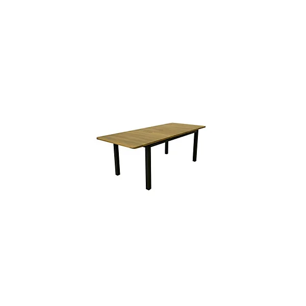 Table de jardin extensible Balito en aluminium et bois d'acacia L.160/220 x l.90 x H.74 cm Proloisirs