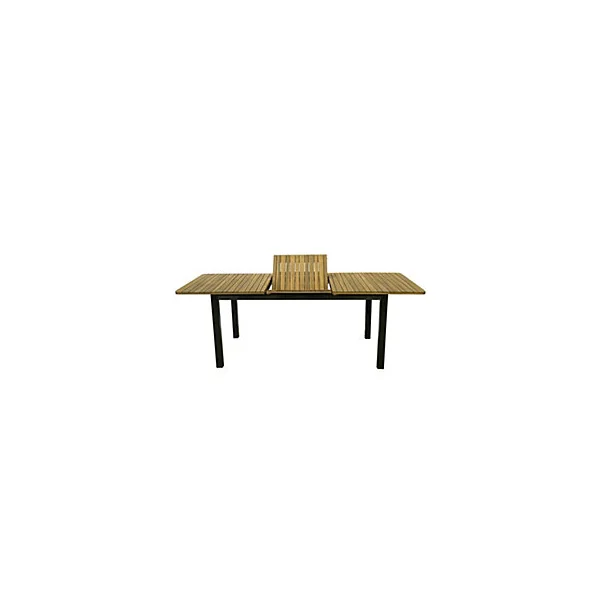 Table de jardin extensible Balito en aluminium et bois d'acacia L.160/220 x l.90 x H.74 cm Proloisirs