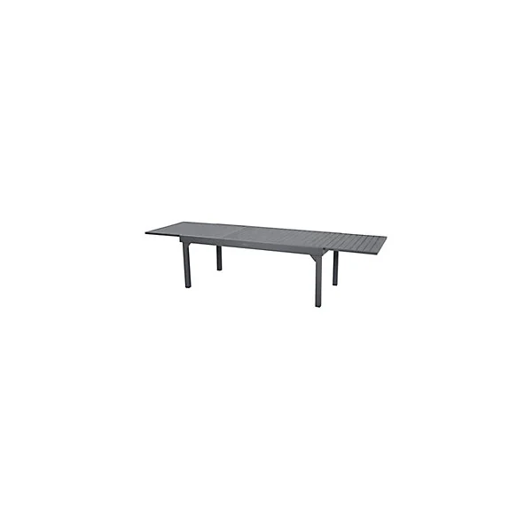 Table de jardin extensible en aluminium Héspèride Piazza 200/300 x 100 cm
