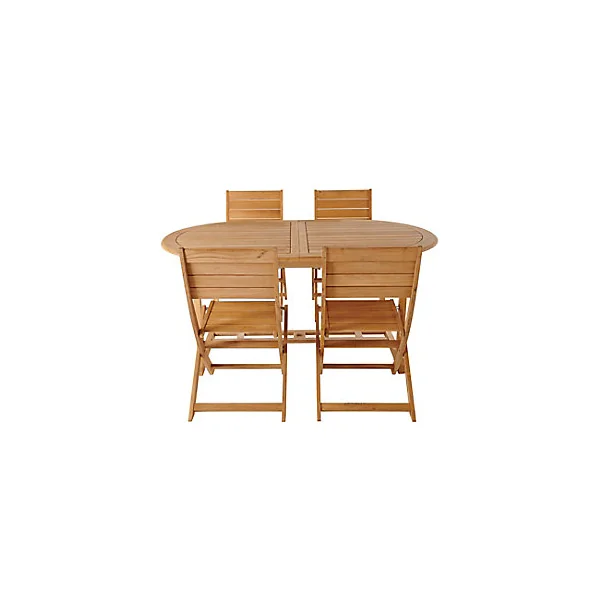 Table de jardin extensible en teck GoodHome 170/220 x 110 cm