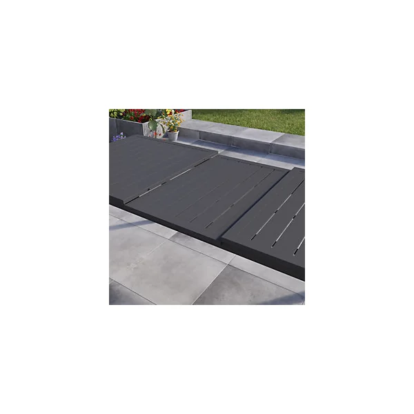 Table de jardin extensible Galini aluminium coloris gris anthracite L.180/242 x l.100 x H.76 cm GoodHome