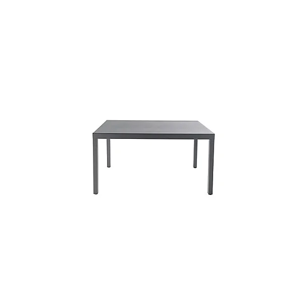 Table de jardin extensible Moorea en aluminium coloris gris acier L.140/200 x l.90 x H.75 cm