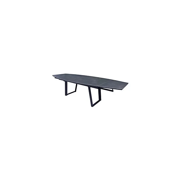 Table de jardin extensible ovale en céramique graphite L 180/230/280 x l.110 cm ProLoisirs Manta