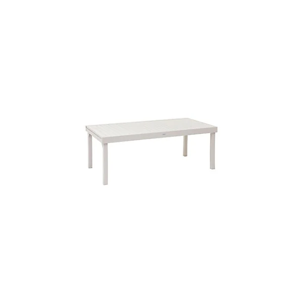 Table de jardin extensible Piazza aluminium blanc argile L.200/320 x l.100 x H.75 cm