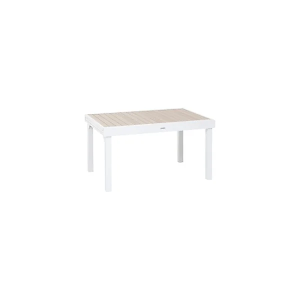 Table de jardin extensible Piazza aluminium blanc L.135/270 x l.90 x H.75,5 cm