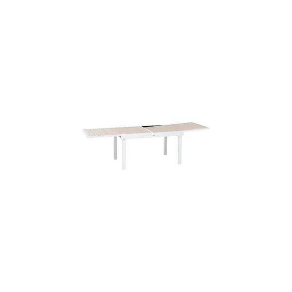 Table de jardin extensible Piazza aluminium blanc L.135/270 x l.90 x H.75,5 cm