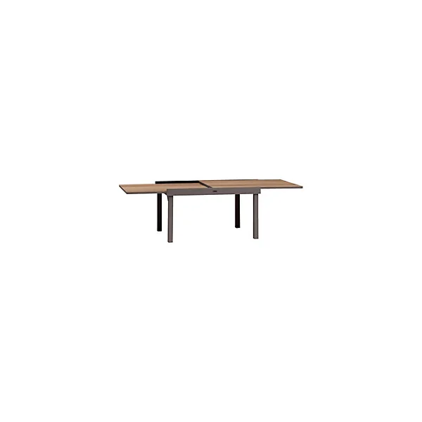 Table de jardin extensible Piazza aluminium marron L.135/270 x l.90 x H.75 cm