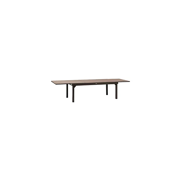 Table de jardin extensible Piazza aluminium marron L.200/320 x l.100 x H.75 cm