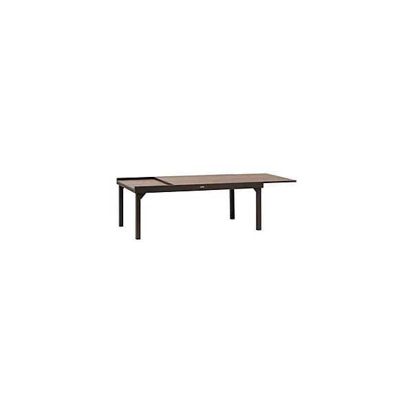 Table de jardin extensible Piazza aluminium marron L.200/320 x l.100 x H.75 cm