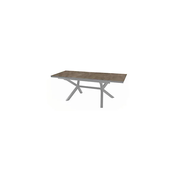 Table de jardin extensible rectangulaire blanc ProLoisirs Meraki 180/240 x 100 cm