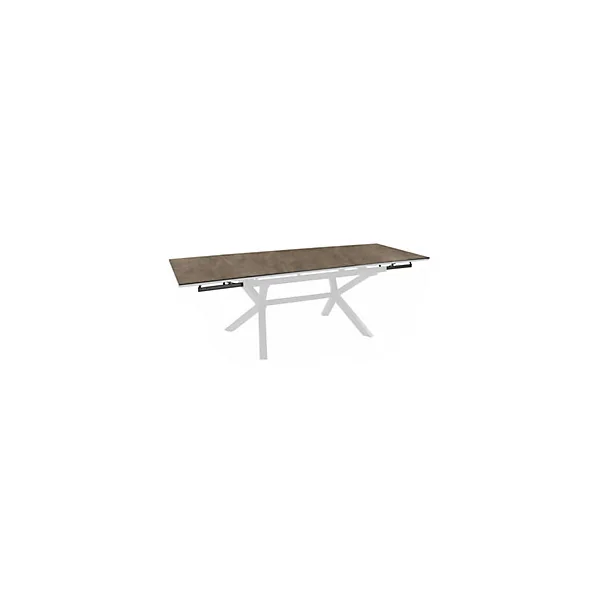 Table de jardin extensible rectangulaire blanc ProLoisirs Meraki 180/280 x 100 cm