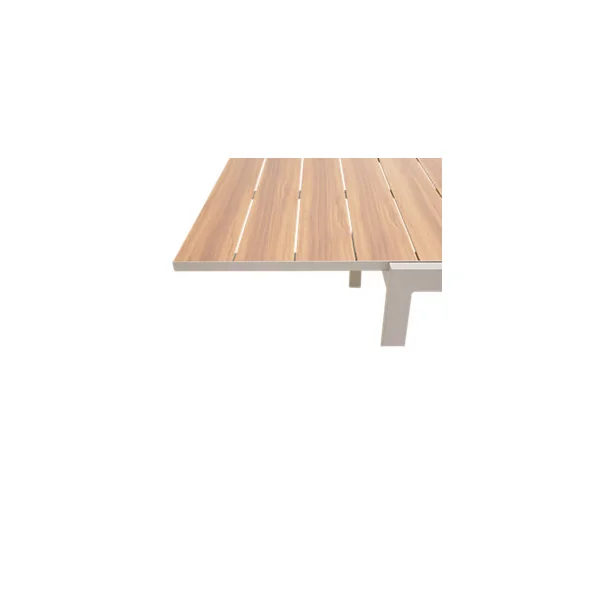 Table de jardin extensible rectangulaire en aluminium beige L. 155-262,8 X l.75 cm GoodHome Pistache