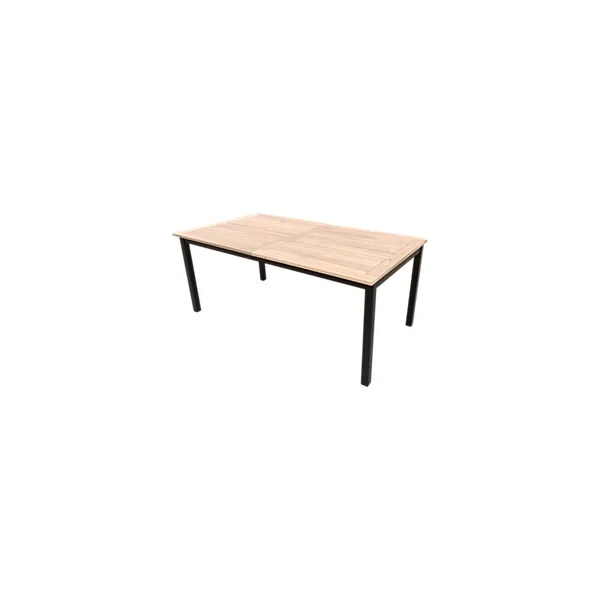 Table de jardin extensible rectangulaire en aluminium effet bois brut L. 180-240 X l.75 cm GoodHome Floris