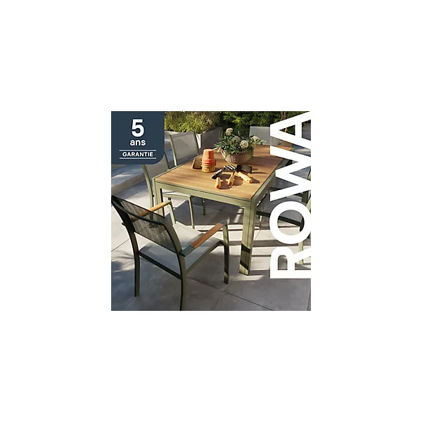 Table de jardin extensible rectangulaire en aluminium vert L. 154,5-262,9 X l.99,8 cm GoodHome Pistache
