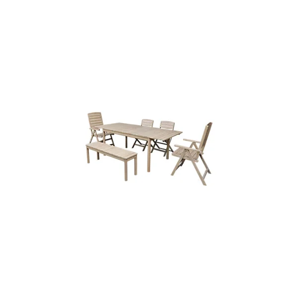 Table de jardin extensible Riveo en bois d'acacia L.150/200 x l.90 x H.75 cm GoodHome