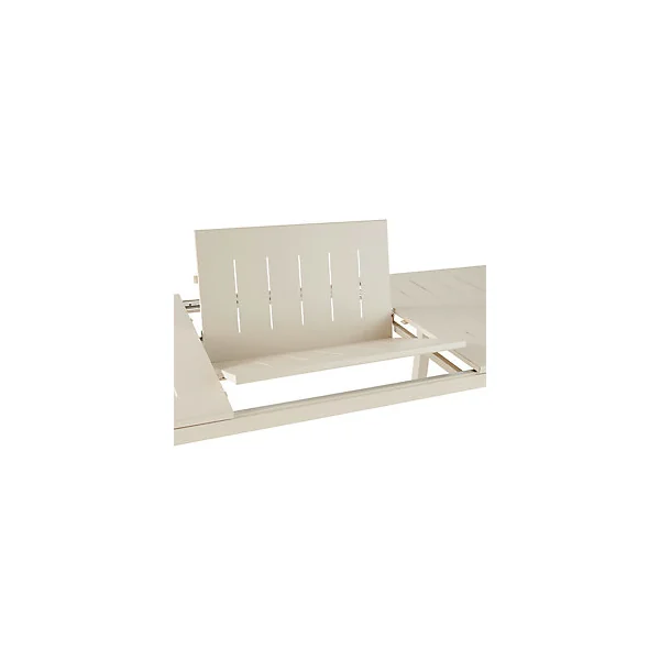 Table de jardin extensible Santorin en aluminium coloris sable L.180/260 x l.100 x H.75 cm