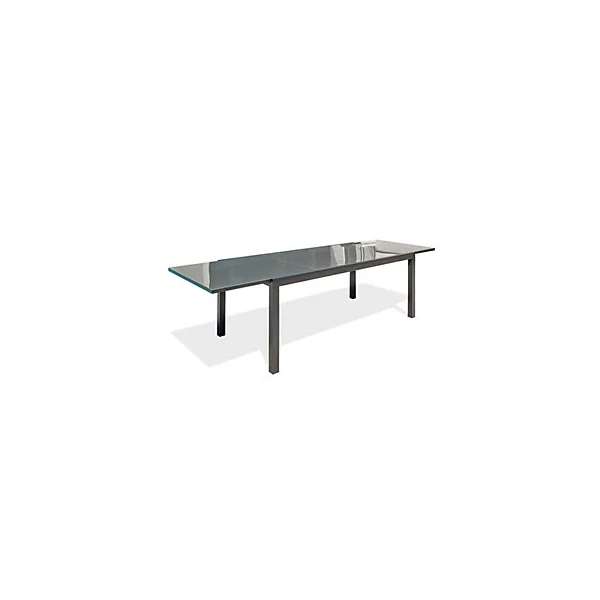 Table de jardin extensible Tolede aluminium gris anthracite L.200/300 x l.100 x H.75 cm DCB Garden