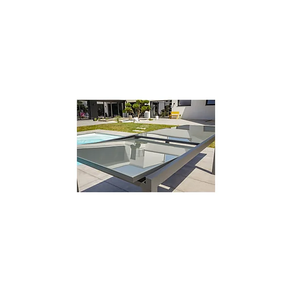 Table de jardin extensible Tolede aluminium gris anthracite L.200/300 x l.100 x H.75 cm DCB Garden