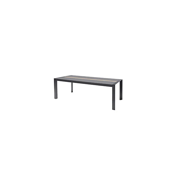 Table de jardin Freser en aluminium coloris gris L.200,2 x l.100 x H.74,3 cm