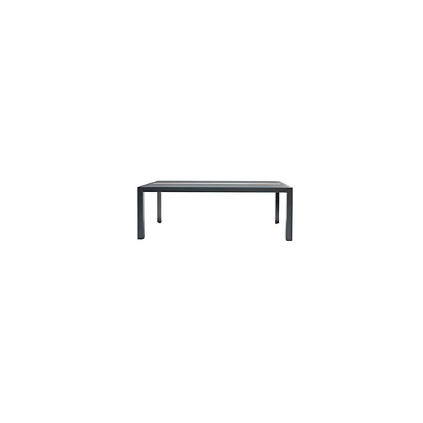 Table de jardin Freser en aluminium coloris gris L.200,2 x l.100 x H.74,3 cm