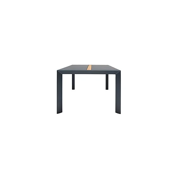 Table de jardin Freser en aluminium coloris gris L.200,2 x l.100 x H.74,3 cm
