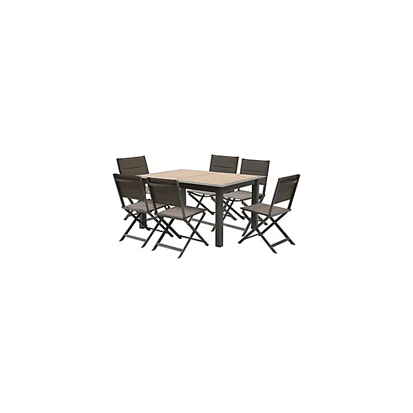Table de jardin Hespéride Allure 254 x 115 cm honey et praline