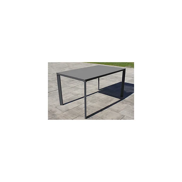 Table de jardin Meet en aluminium coloris gris anthracite L.160 x l.90 x H.73 cm Ezpeleta