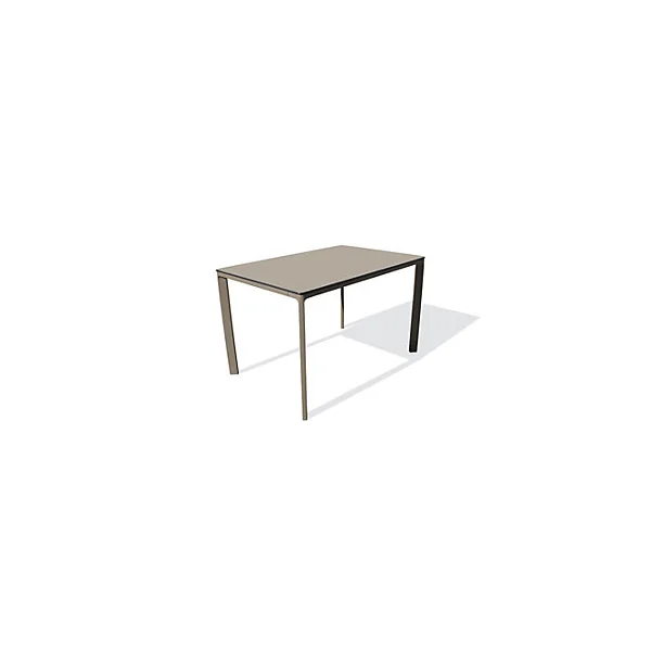 Table de jardin Meet en aluminium coloris taupe L.120 x l.90 x H.73 cm