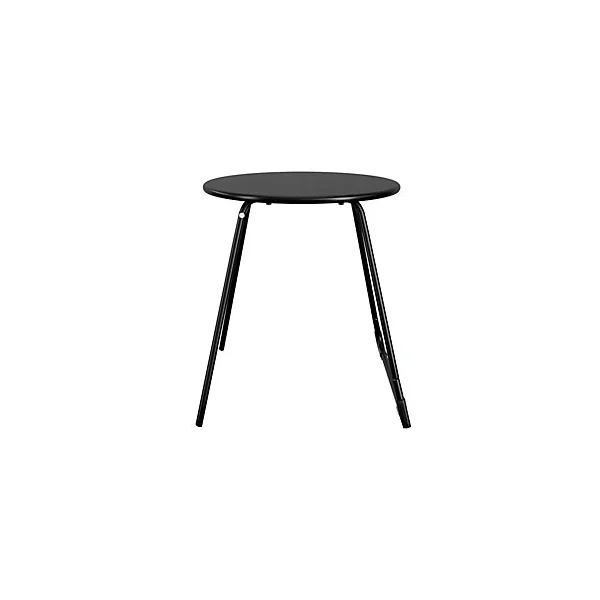 Table de jardin Morillo en acier coloris noir et blanc Ø.50 x H.50 cm