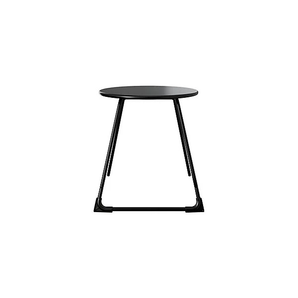 Table de jardin Morillo en acier coloris noir et blanc Ø.50 x H.50 cm