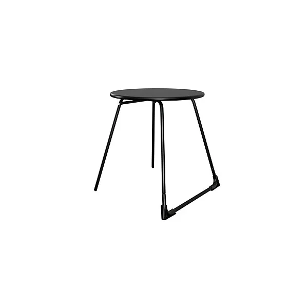Table de jardin Morillo en acier coloris noir et blanc Ø.50 x H.50 cm