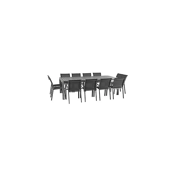 Table de jardin Paradize extensible graphite 255 x 120 cm