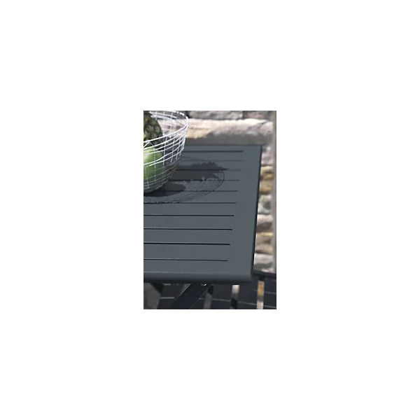 Table de jardin pliable Marius en aluminium gris anthracite L.70 x l.70 x H.73 cm - CITY GARDEN