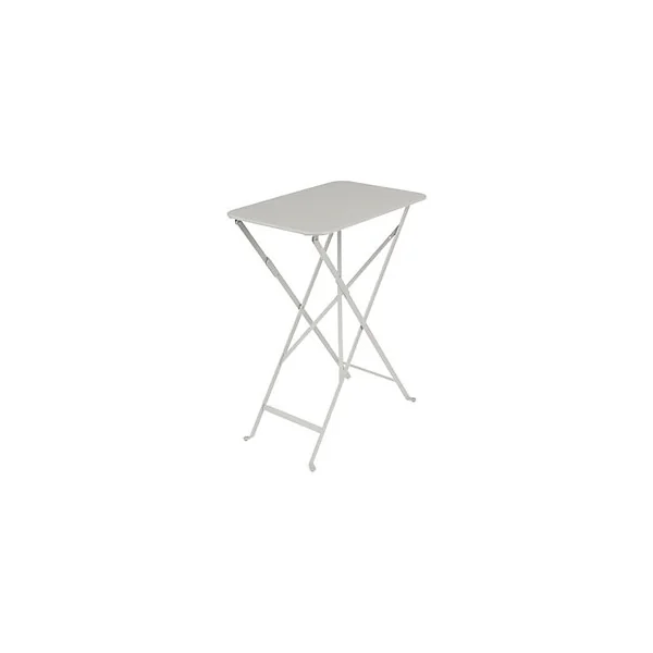 Table de jardin pliante Bistro en métal coloris gris argile L.57 x l.37 x H.74 cm