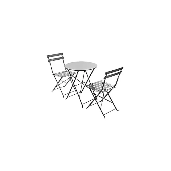 Table de jardin pliante Camargue ronde D. 60 x H. 71 cm