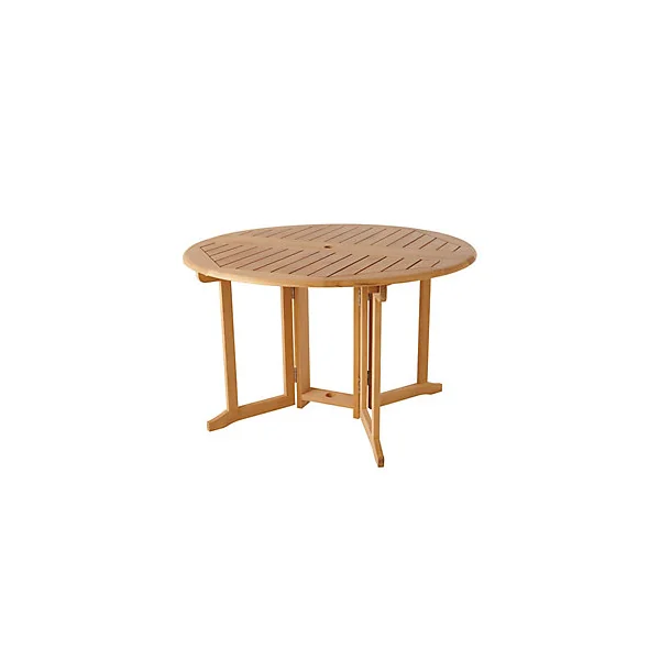 Table de jardin pliante en teck GoodHome ø120 cm