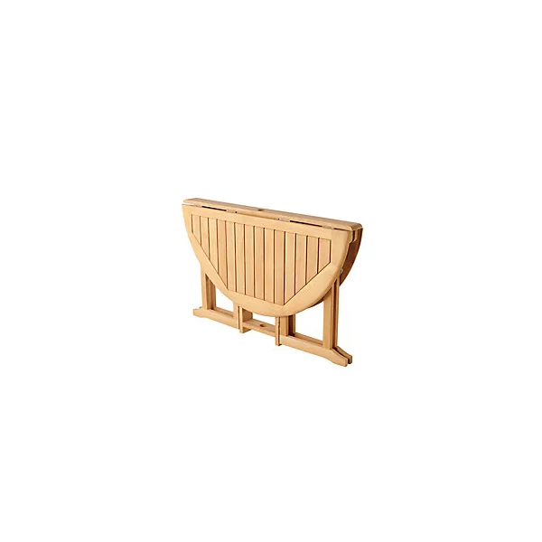Table de jardin pliante en teck GoodHome ø120 cm