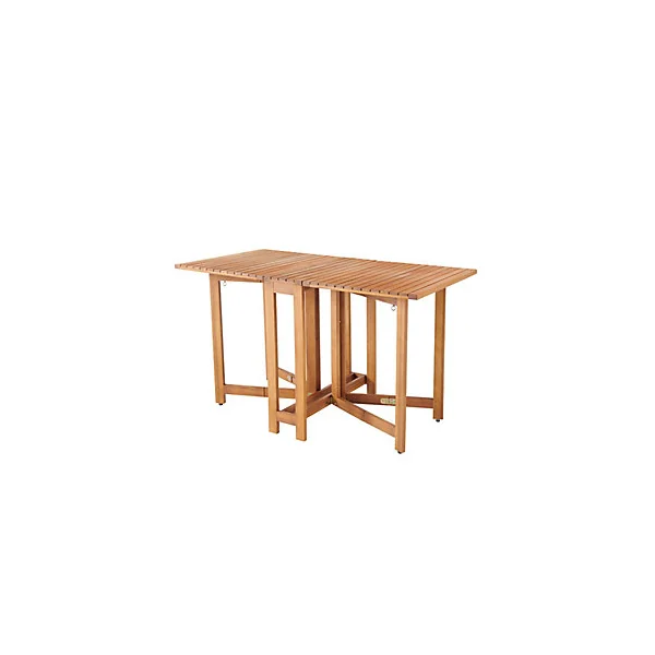 Table de jardin pliante extensible Virginia en bois coloris acacia L.26/132 x l.63 x H.75 cm