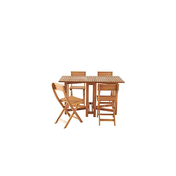 Table de jardin pliante extensible Virginia en bois coloris acacia L.26/132 x l.63 x H.75 cm