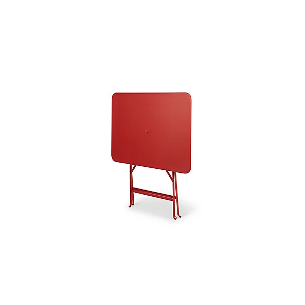 Table de jardin pliante Fermob Bistro en métal - Coloris piment - L.77 x l.57 x H.74 cm