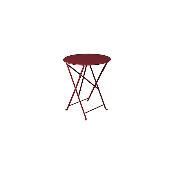 Table de jardin pliante Fermob Bistro en métal - Coloris piment - Ø.60 x H.74 cm