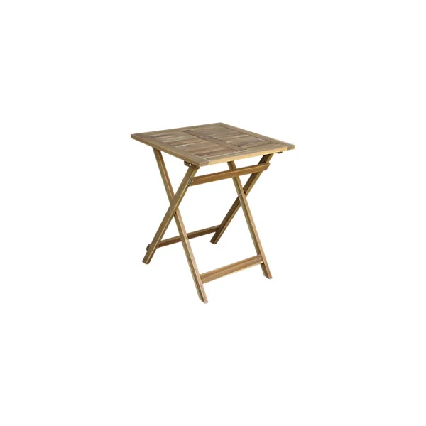 Table de jardin pliante Lyco bois d'acacia l.60 x H.74 cm GoodHome