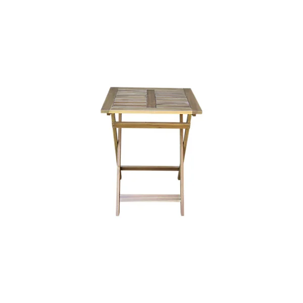 Table de jardin pliante Lyco bois d'acacia l.60 x H.74 cm GoodHome
