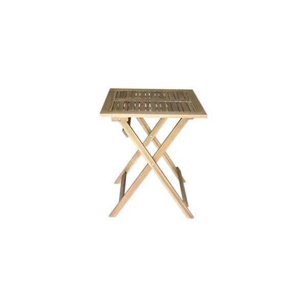 Table de jardin pliante Lyco bois d'acacia l.60 x H.74 cm GoodHome