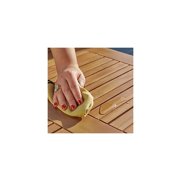 Table de jardin pliante Lyco bois d'acacia l.60 x H.74 cm GoodHome