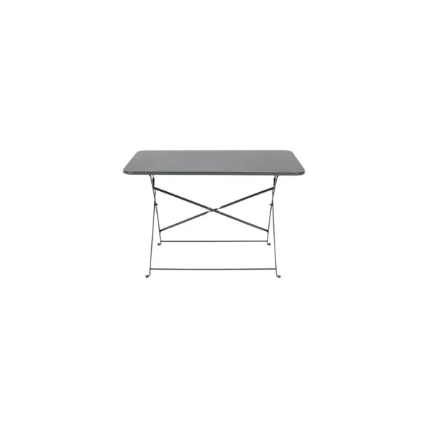 Table de jardin pliante Saba acier gris L.100 x l.70 x H.71 cm GoodHome
