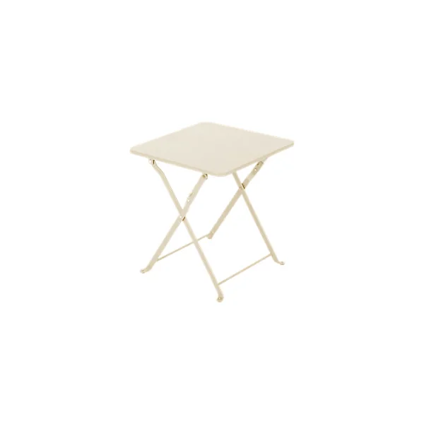 Table de jardin pliante Saba en acier coloris beige L.40 x l.40 x H.45 cm GoodHome