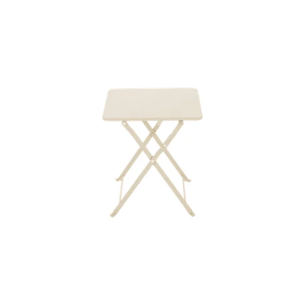 Table de jardin pliante Saba en acier coloris beige L.40 x l.40 x H.45 cm GoodHome