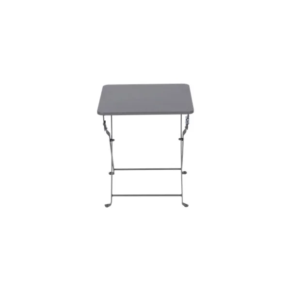 Table de jardin pliante Saba en acier coloris gris L.40 x l.40 x H.45 cm GoodHome