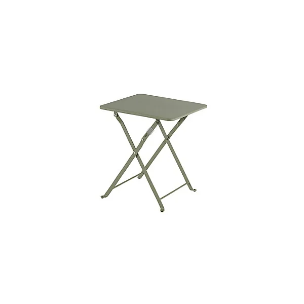 Table de jardin pliante Saba en acier coloris kaki green L.40 x l.40 x H.45 cm